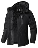 DDQLADY Women's Waterproof Ski Jacket Warm Winter Coat Snowboard Rain Jacket Hooded Windbreaker