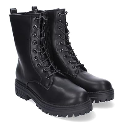 86092 Botas de Mujer, Comodas y Elegantes, Estilo Militar con Cordones, Suela Dentada y Cremallera Lateral Negro Talla 38 | Ya disponible en tu tienda friki favorita! En mundofriki.es! 86092 Botas de Mujer, Comodas y Elegantes, Estilo Militar con Cordones, Suela Dentada y Cremallera Lateral Negro Talla 38 | Ya disponible en tu tienda friki favorita! En mundofriki.es!