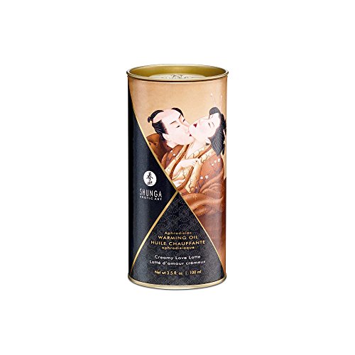 Shunga Warming Massage Oil, Latte, 3.5 Fluid Ounce #TOP4