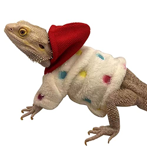 Lizard Hoodie Asukohu Lizards Clothes for Bearded Dragon Geckos Reptiles Apparel Hand-Made Hoodies Skin Sweater Coat for Party