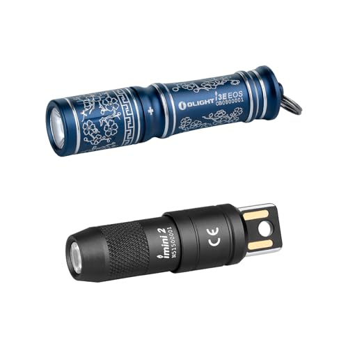 OLIGHT i3E EOS PMMA TIR Lens AAA EDC Flashlight Bundle with IMINI 2 EDC Rechargeable Keychain Flash Light