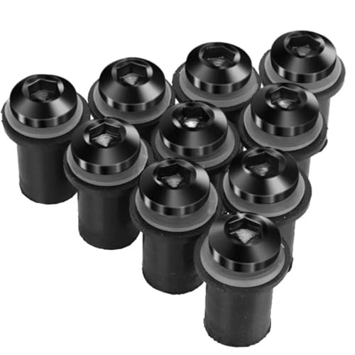 Tornillos de parabrisas 5mm negros para Yamaha T-MAX 530 y 500 kit de 10 unidades 2