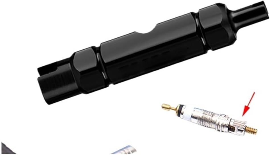 Bicycle Valve Cores Brass MTB Road Bike +Tire Air Nozzle Remover Portable Waterproof Cycling Elements(Black)