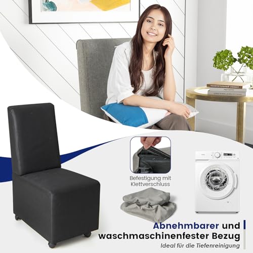 RELAX4LIFE Polsterstuhl, Relaxsessel mit Widerstandsrollen & Abnehmbarem Bezug, Fernsehsessel mit Hoher Rückenlehne, bis 150 kg belastbar, Relaxstuhl für Wohnzimmer Essenzimmer Büro – Bild 7