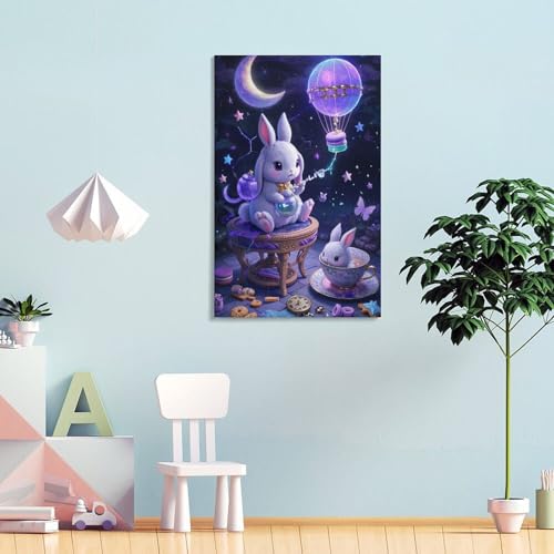 Impression sur toile lapin décoration murale affiche moderne 40x60