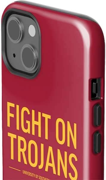 Skinit Impact Phone Case Compatible with iPhone 13 - Officially Licensed Fight On Trojans Red Design