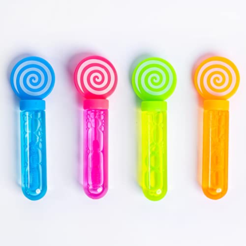 Toyseum 24 x Bubbles Wands for Kids, Fillers for Party Bags, Bubble Multipack for Boys & Girls Outdoor Fun, Unisex Favours for Children's School Prizes, Pack of 24