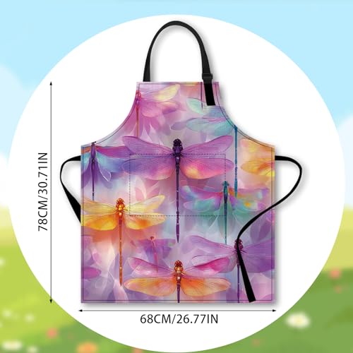 Image of Nuxovilar Decorative Kitchen Apron, 26.77x30.70 Inch Polyester Cooking Wearable Cover
