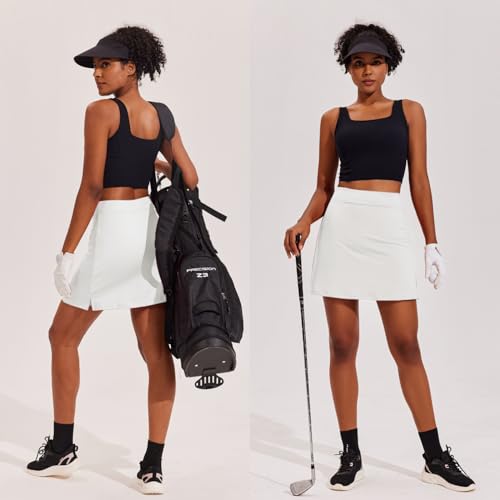 Image of Ekouaer 16 inch Golf Skorts for Woman with Inner Pockets Silicone Grippers Tennis Skirt Quick Dry Athletic Pickleball Skort