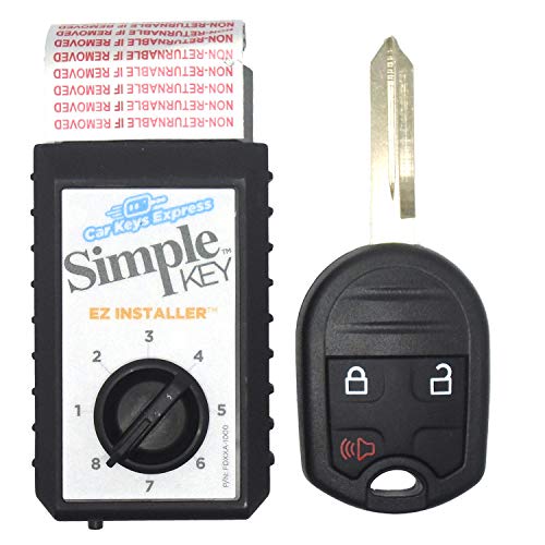 Simple Key, Key Fob and Key Programmer 3 Button Keypads, Key Replacement Remote Kit, Simple Key Programmer for Select Ford, Lincoln, Mercury, and Mazda Vehicles