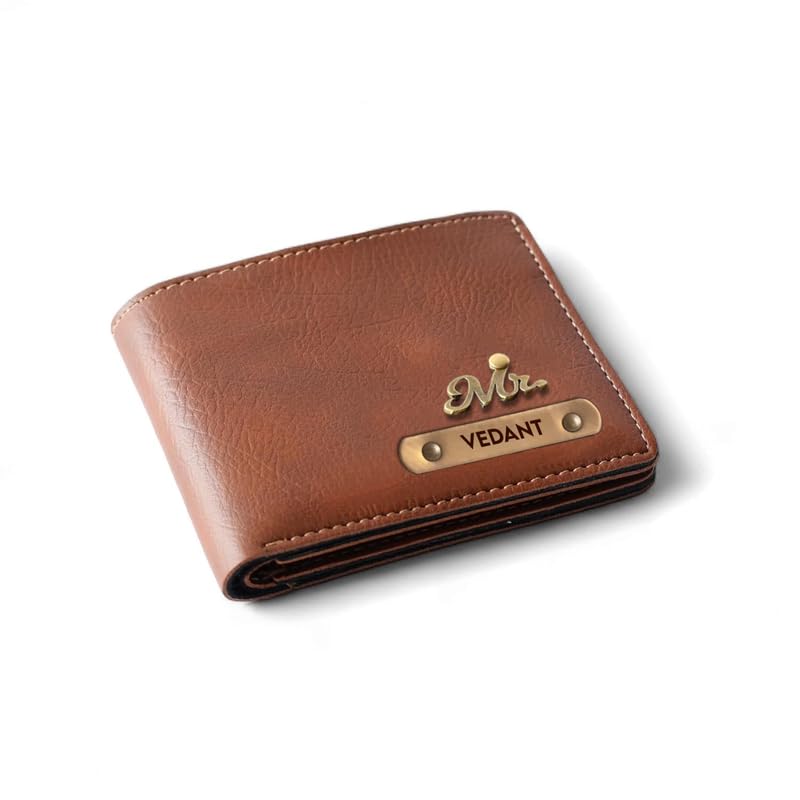 Customised Personalised Wallet Gift for Men | Leather Wallet for Men and Boys | Personalized Wallets and Name & Charm Purse for Lover | Brown-image-23