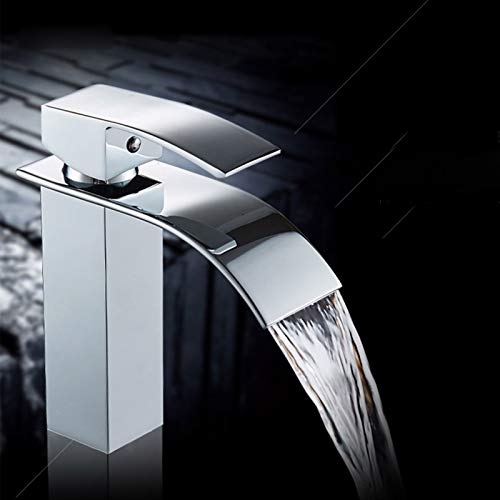 Robinet d'évier cascade à large bouche carrée pour rénover une salle de bain - 7