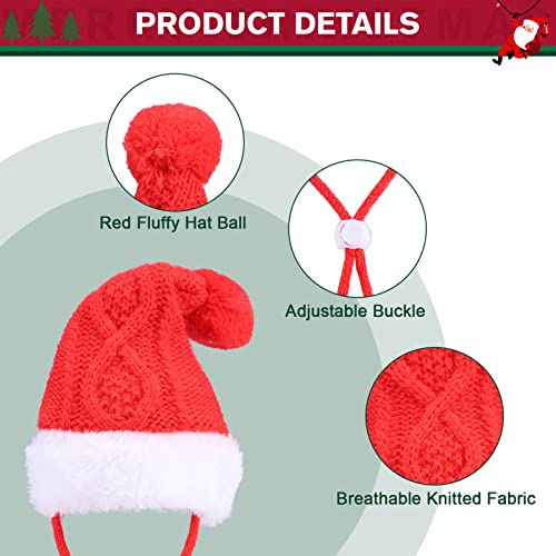 Set Disfraz Gorro y Bufanda Rojo para Gatos y Perritos miniatura 5