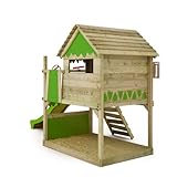 FATMOOSE Spielturm Klettergerüst TikaTaka Town XXL mit apfelgrüner Rutsche, Outdoor Kinder Kletterturm mit Sandkasten Leiter & Spiel-Zubehör für den Garten - 2