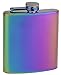 Top Shelf Flasks Rainbow Colored "Unicorn" Hip Flask, 6 oz