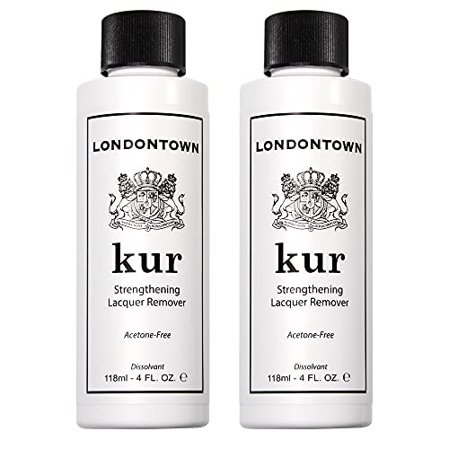 LONDONTOWN Acetone-Free Nail Polish Remover – Fast-Acting, Gentle Formula with Vitamins A & E, Removes Glitter & Dark Polish, Strengthens & Hydrates Nails, 4 fl oz each, Pack of 2