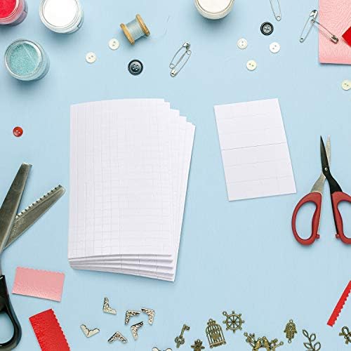 8 Sheets Foam Dots Squares 3D Pop Foam Squares Dual-Adhesive Foam Mount for Scrapbook DIY Crafts Office Supplies, 2 Sizes