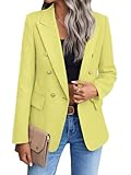 Yellow Blazer for Women Green Blazer Women Dark Green Light Green Lime Green Tops Blazers Jackets Clothes Outfits Yellow L