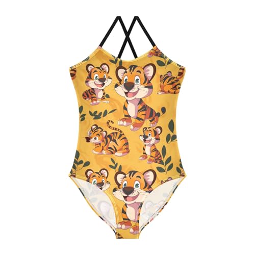 Image of Girls One Pieces Swimsuit Cute Beach Swimwear with Adjustable Strap 3-10 Years
