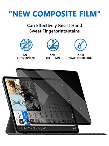 Privacy Screen Filter For Ipad Air 5/4 10.9 Inch (2022/2020), Privacy Screen Shield Ipad Pro 11 Inch (2021, 2020, 2018) Removable & Reusable Easy Installation Anti Glare [Landscape Privacy] #TOP3