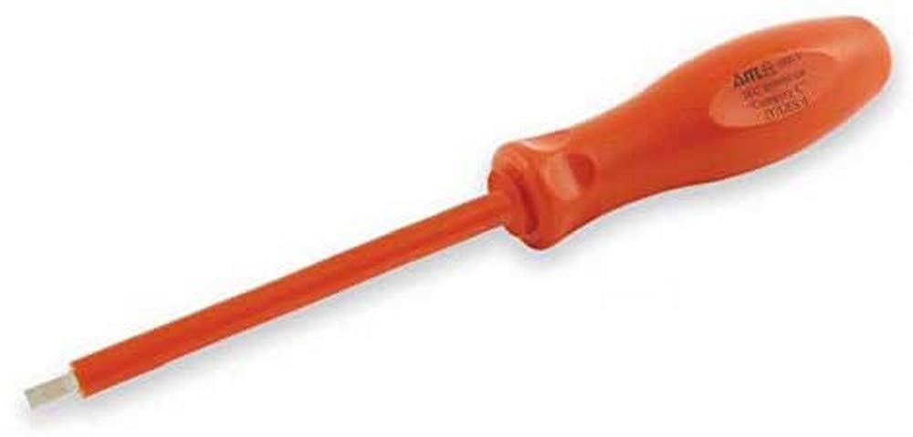 Tournevis fendu isolé 10mm orange 01920 pour travaux électriques sécurisés
