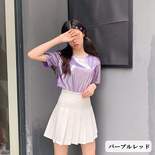 Amazon.co.jp: ラメTシャツ ヒップホップ ラメ きらきら トップス 半袖 