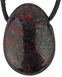 blutsteinsumpf Dieser schöne Edelstein wird Ihnen mit einer hochwertigen Halskette aus Ziegenrundleder mit 1 m Länge geliefert.