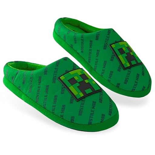 Minecraft Zapatillas de Casa para Niños con Suela Antideslizante - Regalo para Niños (Verde, 32/33 EU) | Ya disponible en tu tienda friki favorita! En mundofriki.es! Minecraft Zapatillas de Casa para Niños con Suela Antideslizante - Regalo para Niños (Verde, 32/33 EU) | Ya disponible en tu tienda friki favorita! En mundofriki.es!