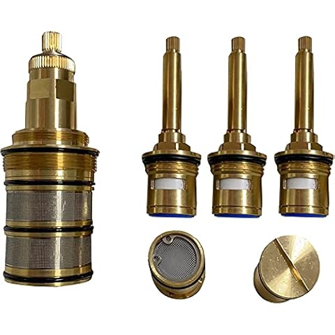 HOMEDEC Thermostatic Shower Valve Cartridge Replacement, (Old Version)4-handle Valve Full Set Backup - Available for Orders Placed before July, 2022 Cover