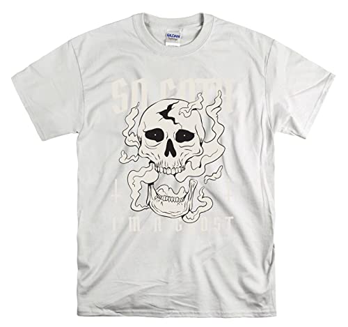 T-shirt metal blanc unisexe So Goth I'm a Ghost look gothique M