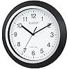 La Crosse Technology WT-3102B 10-Inch WWVB Self-set Analog Wall Clock and automatic DST reset,Black/silver