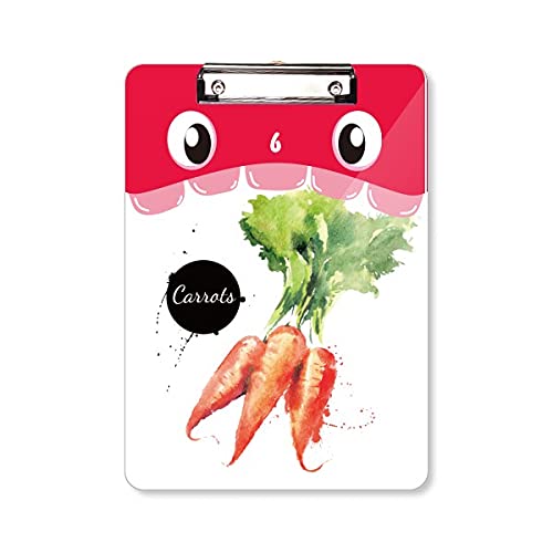 Dossier tête plate A4 carotte aquarelle au design healthy et savoureux