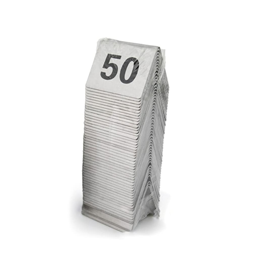 Table Numbers, 1-100 Stainless Steel Tent Table Cards, Restaurant Cafe Bar Seating Table Signs Wedding Birthday Party Supplies (Color : 1 to 50)
