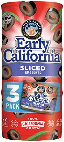 Early California, Ripe Sliced, Black Olive, 2.25 oz, 3-Can Sleeve