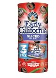 Early California, Ripe Sliced, Black Olive, 2.25 oz, 3-Can Sleeve