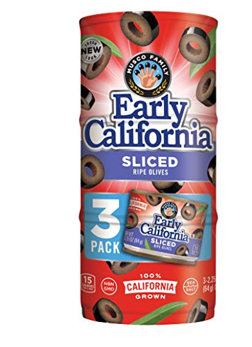 Early California, Ripe Sliced, Black Olive, 2.25 Oz, 3-Can Sleeve #TOP4