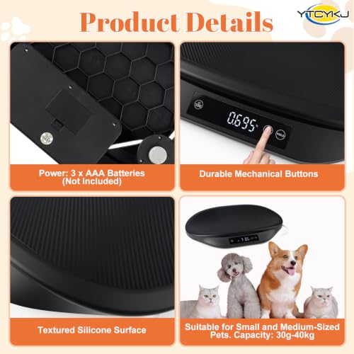 Image of Digital Pet Scale for Accurate Weighing,Baby Scale Kitten Scale,Up to 88lb