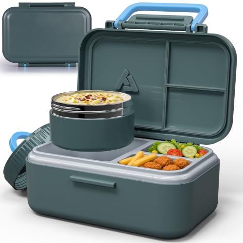 Image of Bento Lunch Box 1283ML / 43 oz with 391 ML / 13 oz Food Jar, Ice Pack