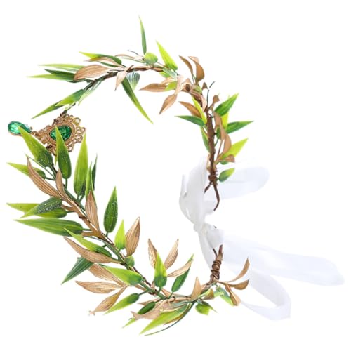 Serrage-tête féerique de feuille vert résout l'inconfort des coiffures de mariage