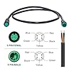 Câble d'extension ebike pour capteur d'engrenage de vélo électrique, Connecteur étanche julet 2broches / 3broches / 5broches pour eclairage et affichage ebike étendu (Vert 5 broches femelle à mâle) #3