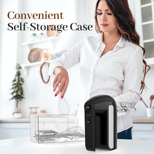 image for CHIDOLL 5-Speed Electric Hand Mixer, 800W Handheld Mixer with Turbo fo