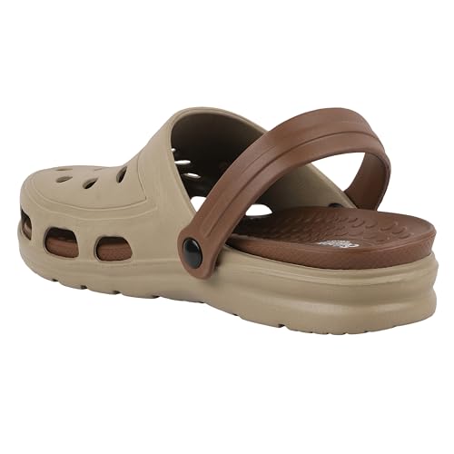 Image of Welcome Men's Casual Clogs /Sandals with Adjustable Back Strap for Adult | Comfortable & Light Weight | Stylish & Anti-Skid | Waterproof & Regular Flipflops