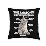 British Shorthair Cat T | British Shorthair cat Owner Throw Pillow