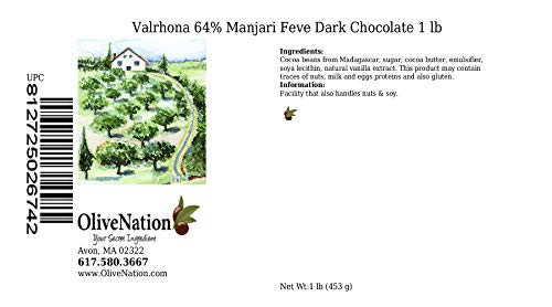 Valrhona 64% Manjari Dark Bitter Sweet Chocolate Feves from OliveNation - 1 pound