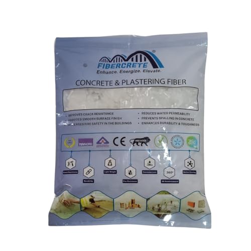 Image of Plastering Fiber - 6mm, 125Gms per pack, Set of 10Packs. BIS Approved Fibers for Residential Buildings