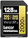 Price comparison product image Lexar Professional 2000x 128GB SDXC UHS-II Card, Up To 300MB/s Read, for DSLR, Cinema-Quality Video Cameras (LSD2000128G-BNNNU)