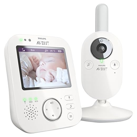 Philips Avent SCD630/01 - Vigilabebés con cámara, alcance de 300 m, pantalla LCD de 3.5 pulgadas con visión nocturna