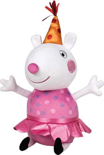 Schmidt Spiele 42832 Peppa Pig, Luzy Locke, Party, 38 cm Plüschfigur Peluche, Multicolor