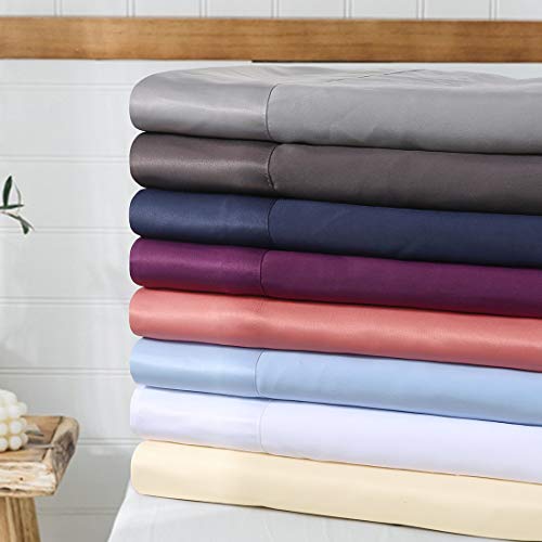 Abakan Bed Sheet Set King Size Super Soft 4 Piece Bedding Sheet Smooth Microfiber 1800 Thread Count Luxury Premium Cooling Sheets Breathable Fade Resistant Deep Pocket (King, White)