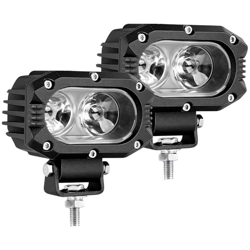 BraveWAY Phare de Travail LED 4 Pouces 80W 9600LM Projecteur Phares Longue Portee Led Moto 4x4 Antibrouillard LED Feux Additionnel Barre pour Moto, Voiture,...